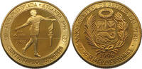 PERU 20 SOLES PERU 20 SOLES 1996 PATTERN BRASS PROOF EXONUMIA -