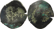 BYZANTINE EMPIRE TRACHY ISAAC II. ANGELUS 1185-1195 TRACHY OVERSTRUCK -