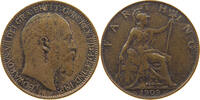 GREAT BRITAIN FARTHING Edward VII., 1901 - 1910 -