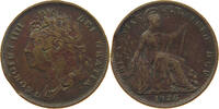 GREAT BRITAIN FARTHING GEORGE IV. (1820-1830) COUNTERMARKED LL -