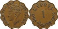 CYPRUS PIASTRE George VI. (1936-1952) -
