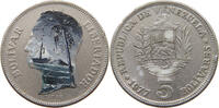 VENEZUELA 5 BOLIVARES COLOURED -