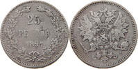 FINLAND 25 PENNIÄ Nikolaus II. von Russland, 1894 - 1917 -