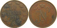 FINLAND 10 PENNIÄ Nikolaus II. (1894-1917) -