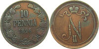 FINLAND 10 PENNIÄ Nikolaus II. (1894-1917) -