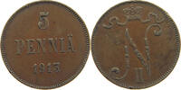 FINLAND 5 PENNIÄ Nikolaus II. (1894-1917) -