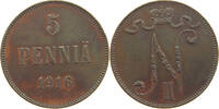 FINLAND 5 PENNIÄ Nikolaus II. (1894-1917) -