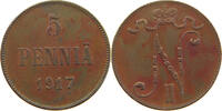 FINLAND 5 PENNIÄ Nikolaus II. (1894-1917) -