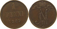FINLAND PENNI Nikolaus II. (1894-1917) -