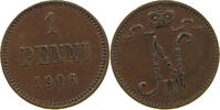 FINLAND PENNI Nikolaus II. (1894-1917) -