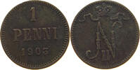 FINLAND PENNI Nikolaus II. (1894-1917) -