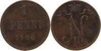 FINLAND PENNI Nikolaus II. (1894-1917) -