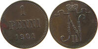 FINLAND PENNI Nikolaus II. (1894-1917) -