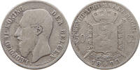 BELGIUM 50 CENTIMES Leopold II. 1865-1909 -