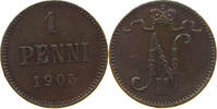 FINLAND PENNI Nikolaus II. (1894-1917) -