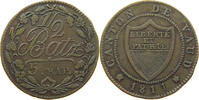 Schweiz Vaud / Waadt 1/2 Batzen / 5 Rappen -