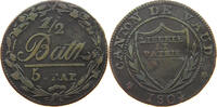 Schweiz Vaud / Waadt 1/2 Batzen / 5 Rappen -