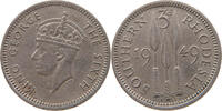 RHODESIA 3 PENCE George VI. (1936-1952) -