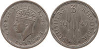 RHODESIA 3 PENCE George VI. (1936-1952) -