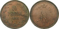 FINLAND 10 PENNIÄ Nikolaus II. (1894-1917) -