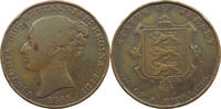 JERSEY 1/13 SHILLING Victoria 1837-1901 DOUBLE STRUCK 8 -