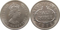 SEYCHELLES 1/2 RUPEE Elizabeth II. (1952-2022) -