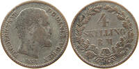 DENMARK 4 SKILLING 1854 Frederik VII. 1848-1863 S