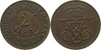 DENMARK 2 ÖRE Frederik VIII. (1906-1912) -