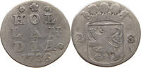 NETHERLANDS HOLLAND 2 STUIVERS 1736 S 21,00 EUR  plus 5,99 EUR verzending