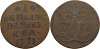 DENMARK SKILLING Christian VII. (1766-1808) -