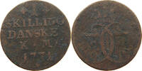 DENMARK SKILLING Christian VII. (1766-1808) -