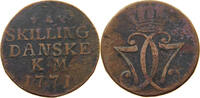 DENMARK SKILLING Christian VII. (1766-1808) -