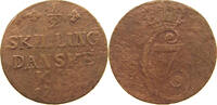 DENMARK 1/2 SKILLING Christian VII. (1766-1808) -