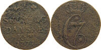 DENMARK 1/2 SKILLING Christian VII. (1766-1808) -