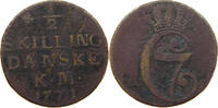 DENMARK 1/2 SKILLING Christian VII. (1766-1808) -