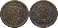UNITED STATES OF AMERICA LARGE CENT Braided Hair -