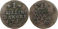 DENMARK SKILLING Frederik IV. 1699-1730 -