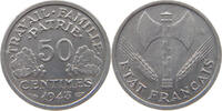FRANCE 50 CENTIMES LIGHT TYPE 0.7G -