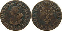 FRANCE DOMBES DOUBLE TOURNOIS Marie de Bourbon de Montpensier (1560-1582). -