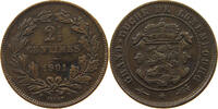 LUXEMBOURG 2 1/2 CENTIMES Adolph 1890 - 1905 -
