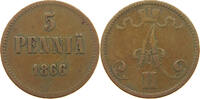 FINLAND 5 PENNIÄ Alexander II (1855-1881) -