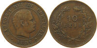 PORTUGAL 10 REIS CARLOS I. (1889-1908) -