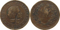 PORTUGAL 10 REIS CARLOS I. (1889-1908) COUNTERMARKED CROSS -