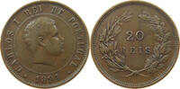 PORTUGAL 20 REIS CARLOS I. (1889-1908) -