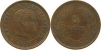 PORTUGAL 5 REIS CARLOS I. (1889-1908) -