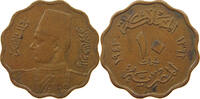 EGYPT 10 MILLIEMES Farouk I. 1936-1952 -