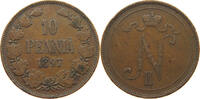 FINLAND 10 PENNIÄ Nikolaus II. (1894-1917) -