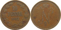 FINLAND 10 PENNIÄ Nikolaus II. (1894-1917) -