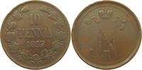 FINLAND 10 PENNIÄ Nikolaus II. (1894-1917) -