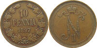 FINLAND 10 PENNIÄ Nikolaus II. (1894-1917) -